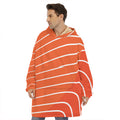 Salmon Print Hoodie Blanket