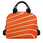 Salmon Print Insulated Lunch Bag