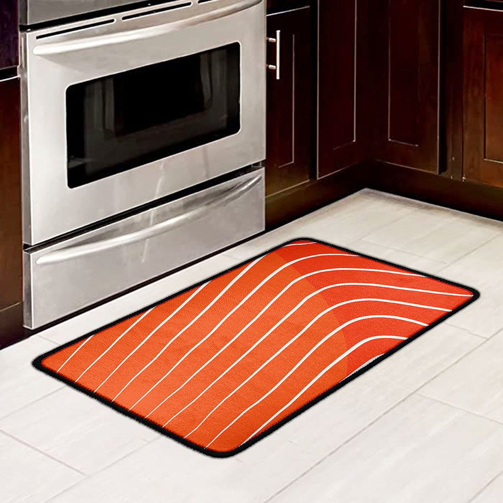 Salmon Print Kitchen Mat