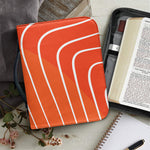 Salmon Print Leather Bible Cover