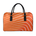 Salmon Print Leather Duffel Bag