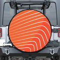 Salmon Print Leather Spare Tire Cover