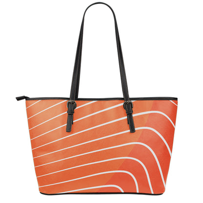 Salmon Print Leather Tote Bag