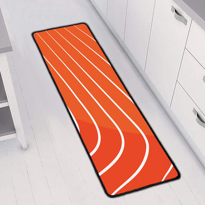 Salmon Print Long Kitchen Mat