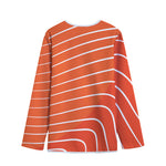 Salmon Print Long Sleeve Short Coat