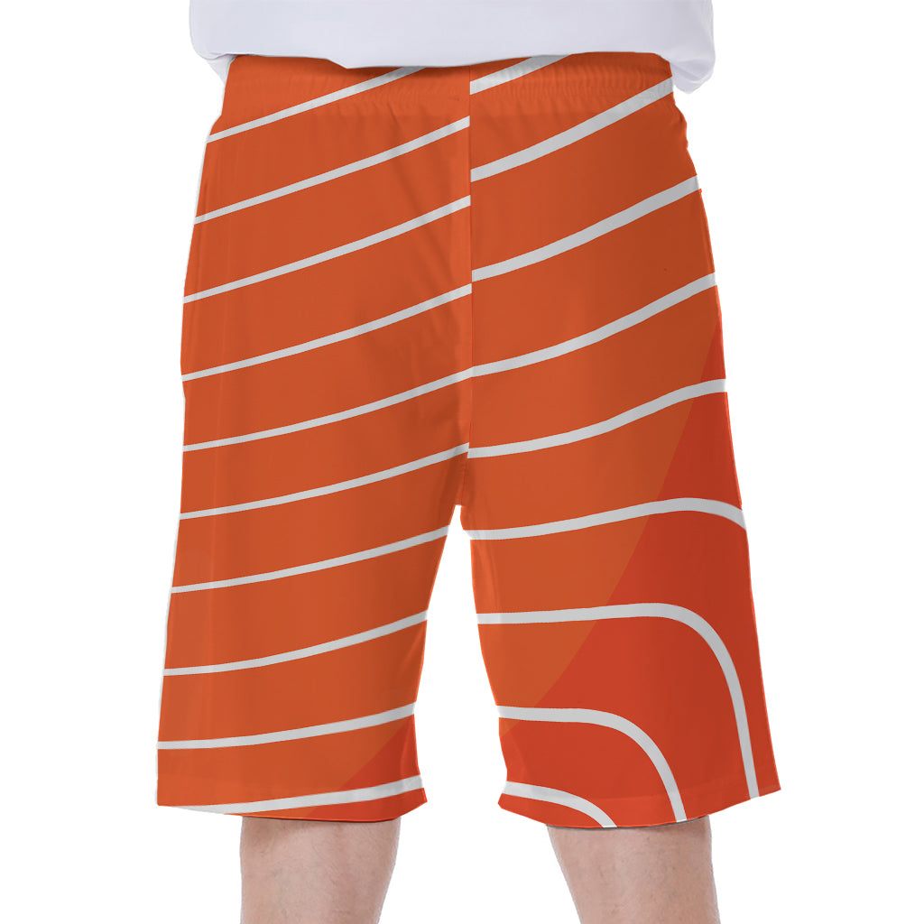 Salmon Print Men's Beach Shorts