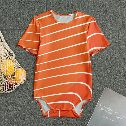 Salmon Print Men's Bodysuit