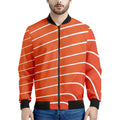 Salmon Print Men's Bomber Jacket