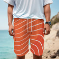 Salmon Print Men's Cargo Shorts