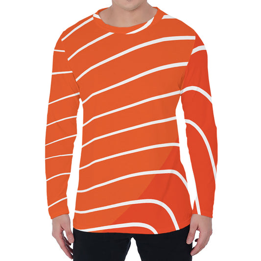 Salmon Print Men's Long Sleeve T-Shirt