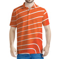 Salmon Print Men's Polo Shirt