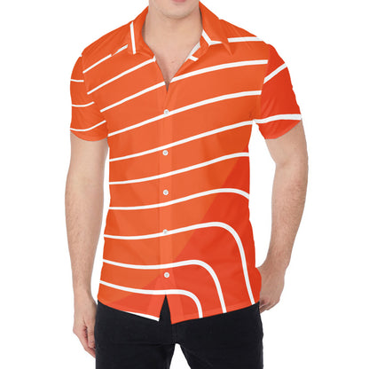 Salmon Print Men's Shirt