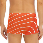Salmon Print Men's Short Boxer Briefs