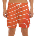 Salmon Print Men's Split Running Shorts