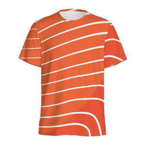 Salmon Print Men's Sports T-Shirt