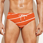 Salmon Print Men's Swim Briefs
