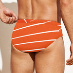 Salmon Print Men's Swim Briefs