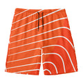 Salmon Print Men's Swim Trunks