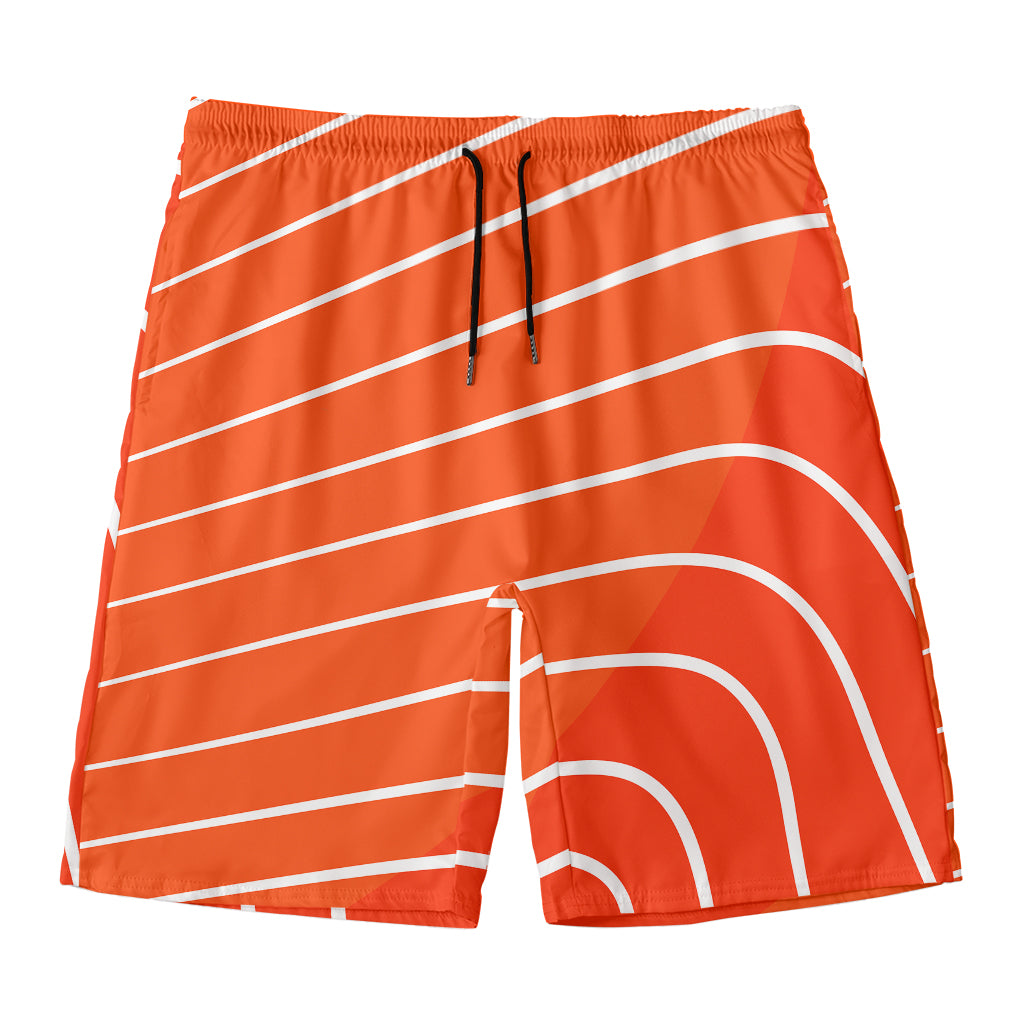 Salmon Print Men's Swim Trunks