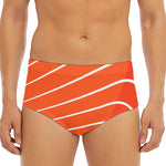 Salmon Print Men's Triangle Swim Briefs