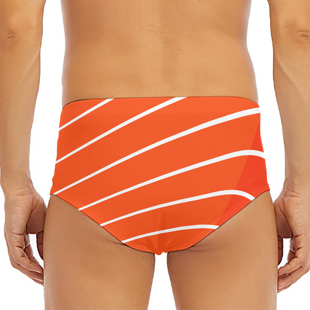 Salmon Print Men's Triangle Swim Briefs