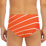 Salmon Print Men's Triangle Swim Briefs