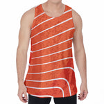 Salmon Print Men's Velvet Tank Top