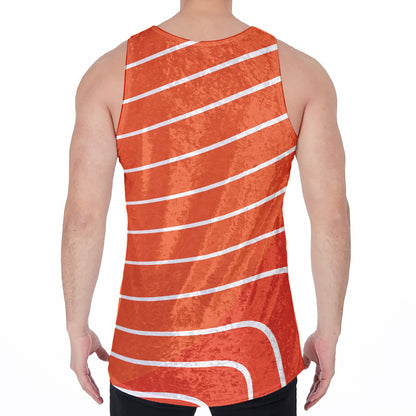 Salmon Print Men's Velvet Tank Top