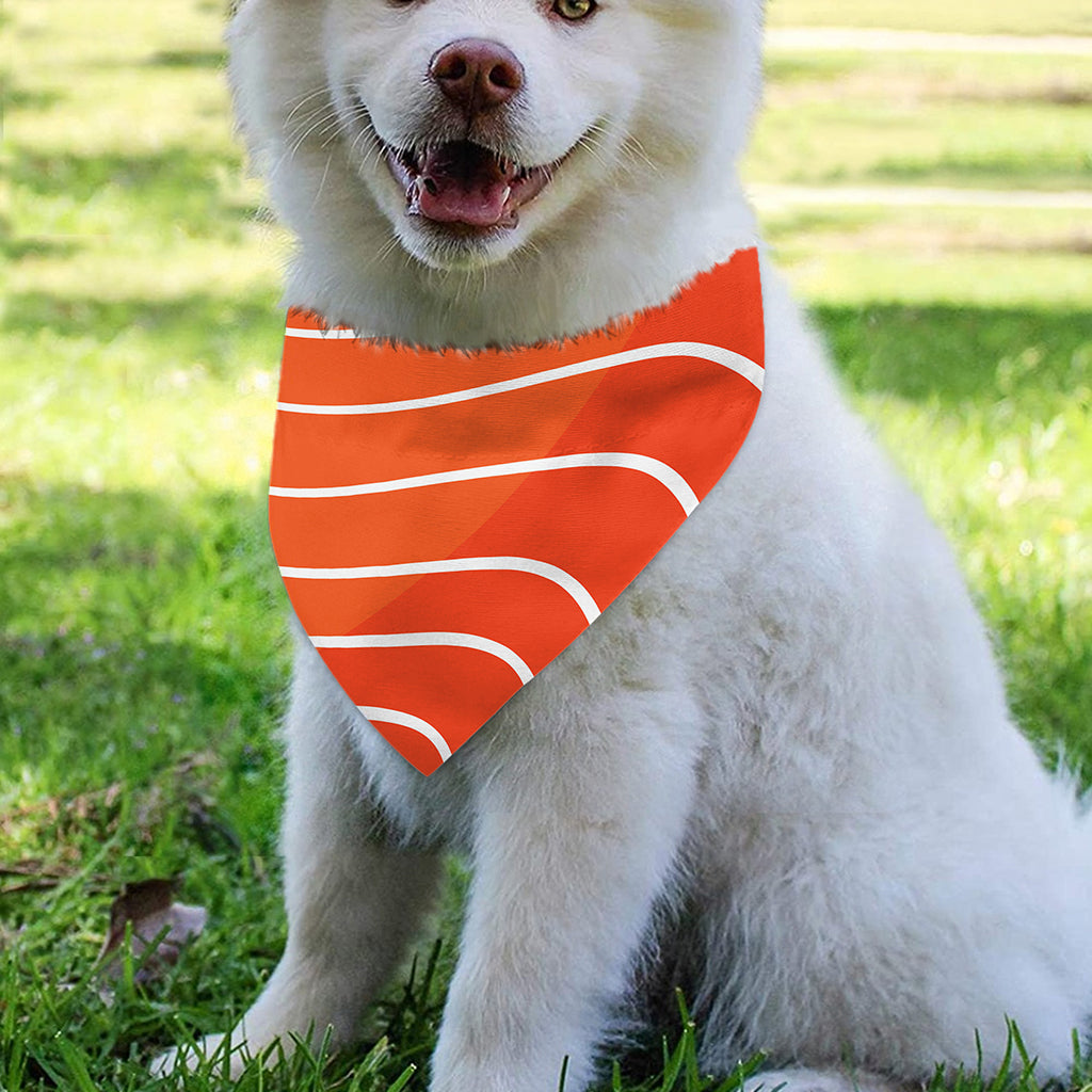 Salmon Print Over The Collar Dog Bandana