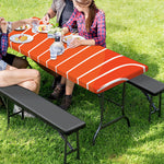 Salmon Print Picnic Table Cover