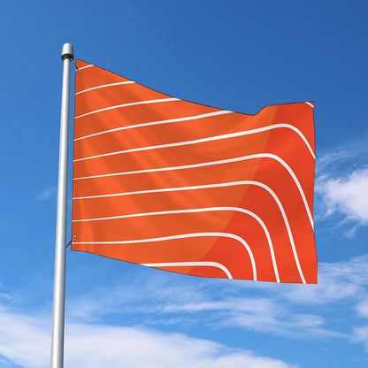 Salmon Print Polyester Flag