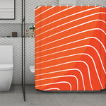 Salmon Print Polyester Shower Curtain