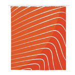 Salmon Print Polyester Shower Curtain
