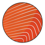 Salmon Print Round Floor Mat