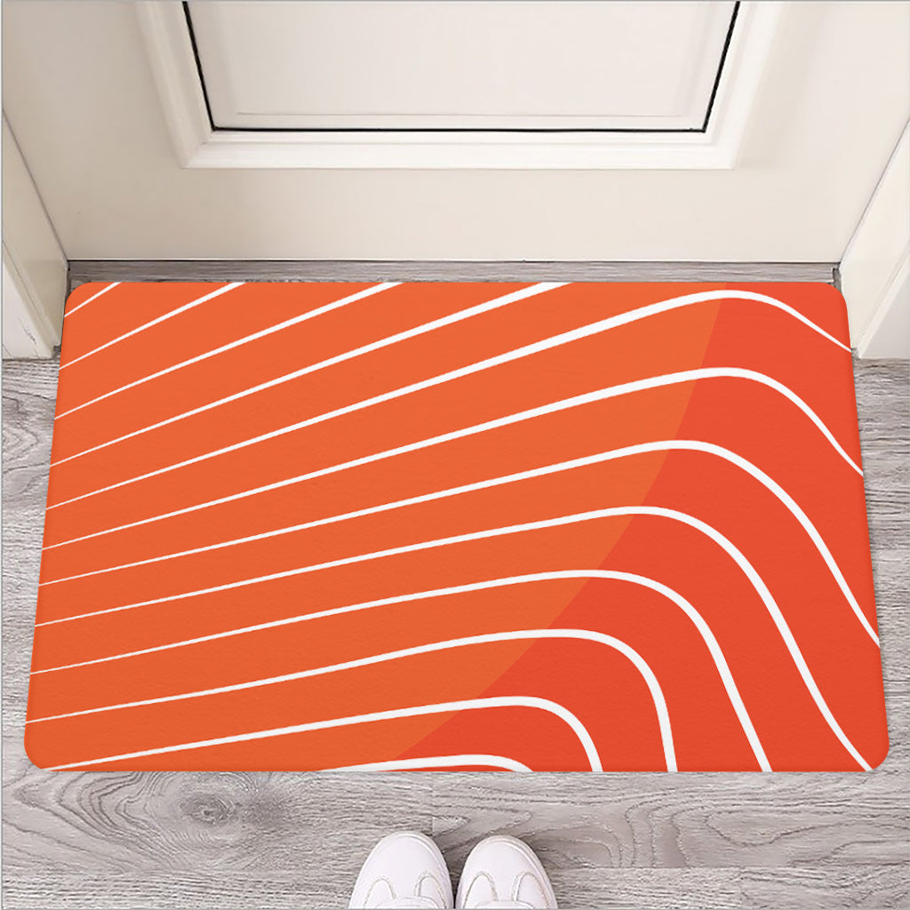 Salmon Print Rubber Doormat