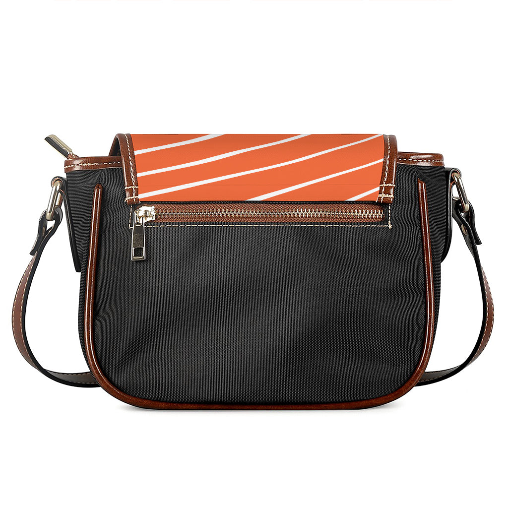 Salmon Print Saddle Bag