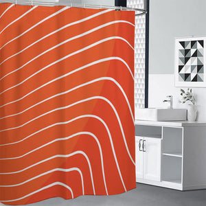 Salmon Print Shower Curtain