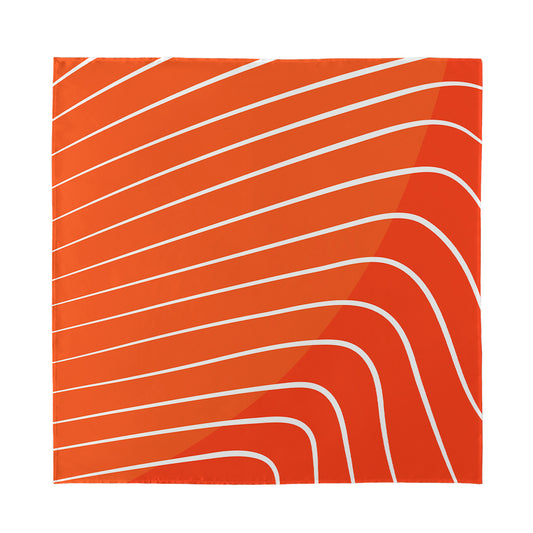 Salmon Print Silk Bandana