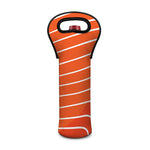 Salmon Print Single Neoprene Wine Tote