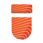 Salmon Print Toilet Lid And Tank Cover Set