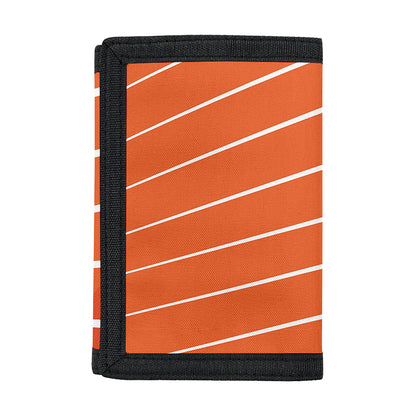 Salmon Print Trifold Wallet