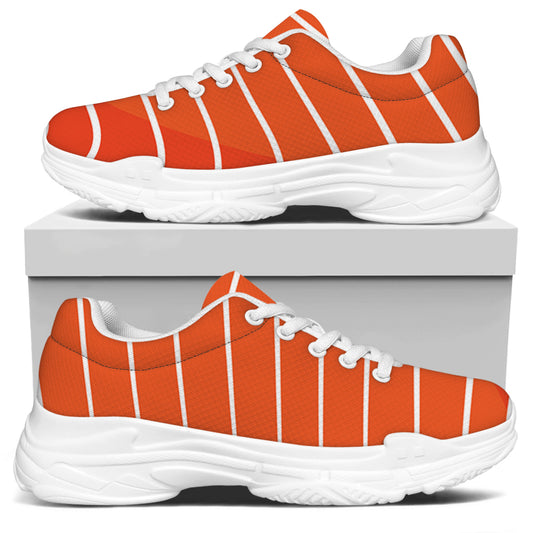 Salmon Print White Chunky Shoes