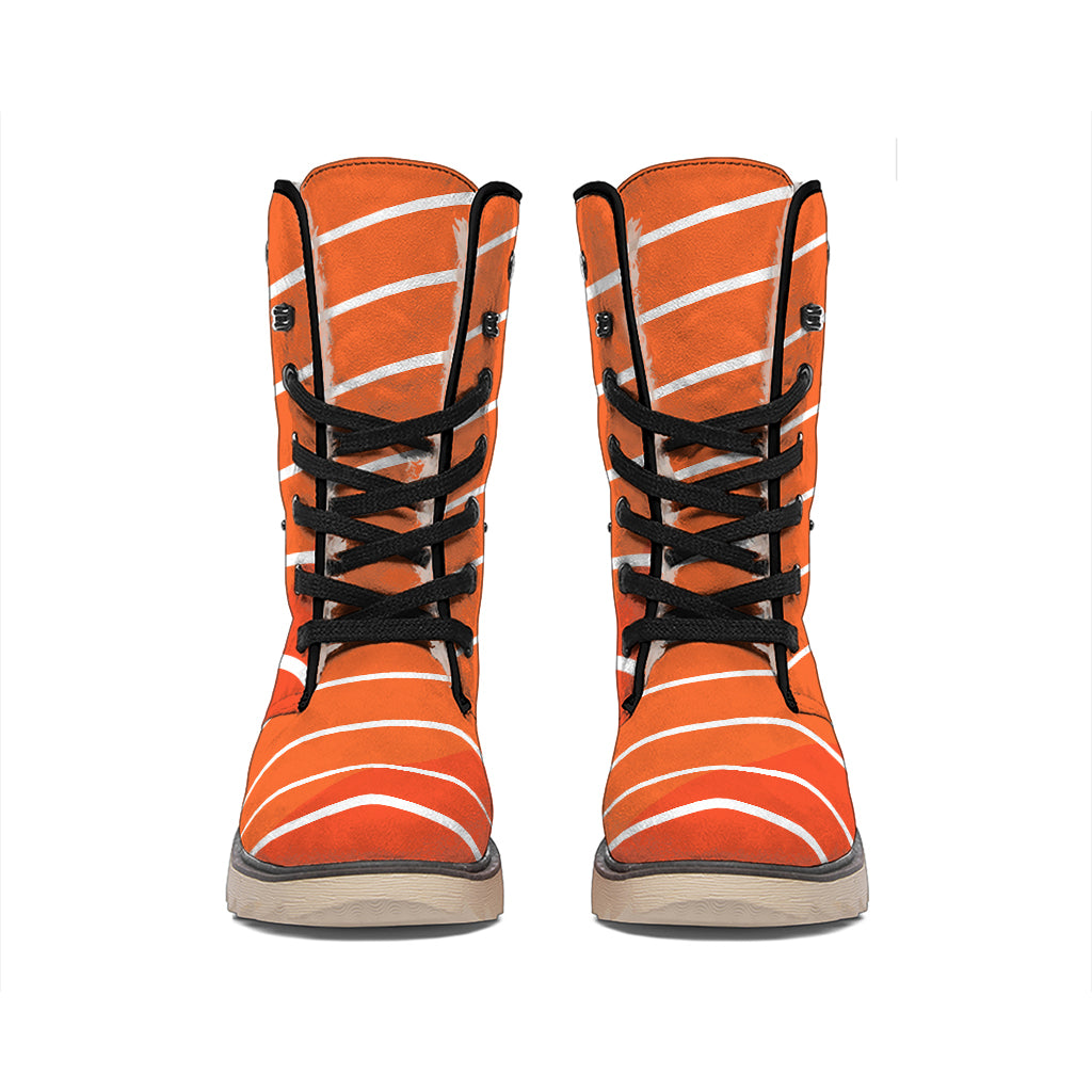 Salmon Print Winter Boots