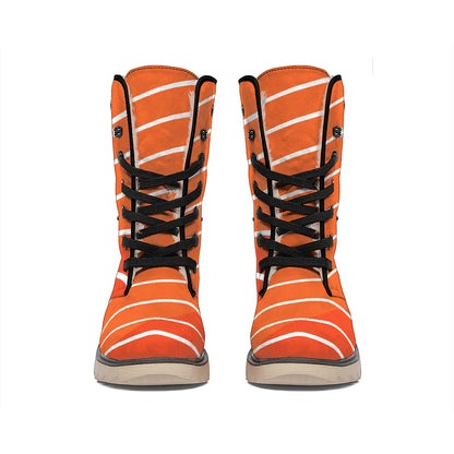 Salmon Print Winter Boots