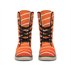 Salmon Print Winter Boots