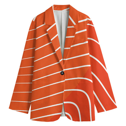 Salmon Print Women's Blazer