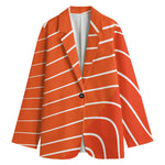Salmon Print Women's Cotton Blazer