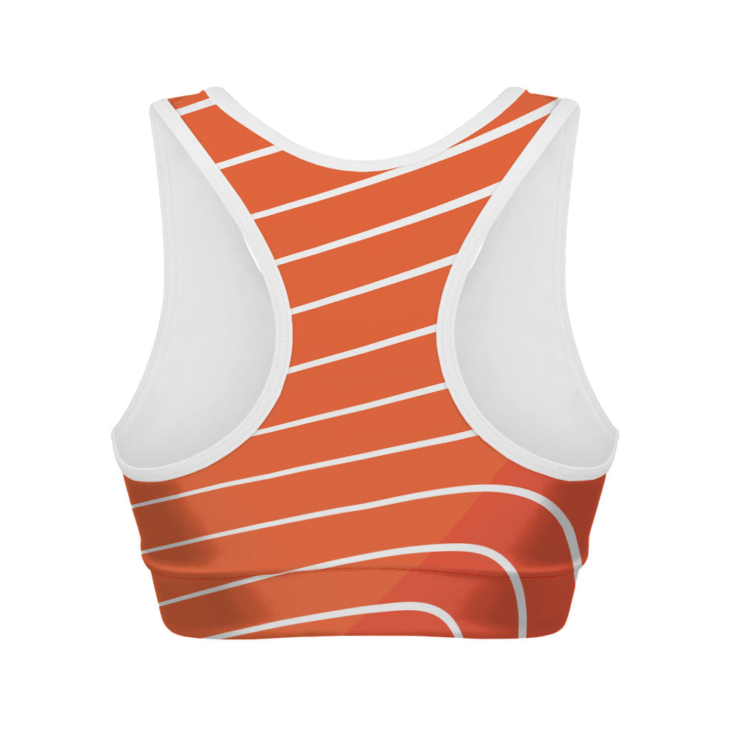 Salmon Print Women's Sports Bra