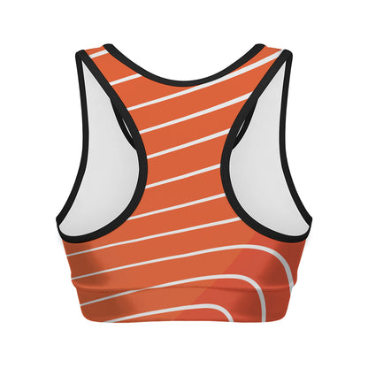 Salmon Print Women's Sports Bra