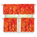 Salmon Roe Print 3 Piece Kitchen Curtains